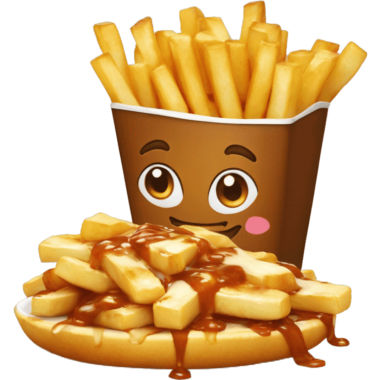 poutine qui mange une poutine emoji