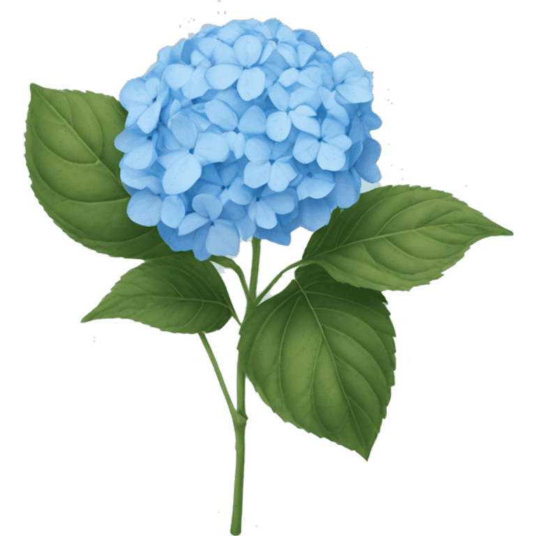 light blue hydrangea emoji