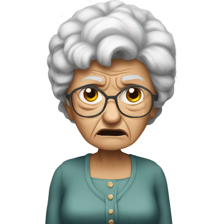 Angry granny emoji