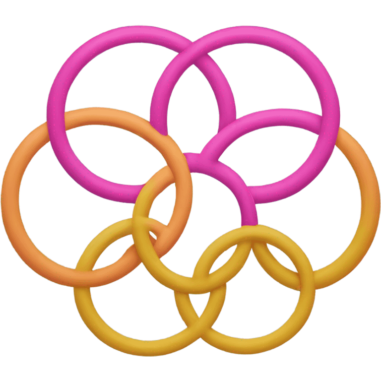 Olympic rings in pink  emoji