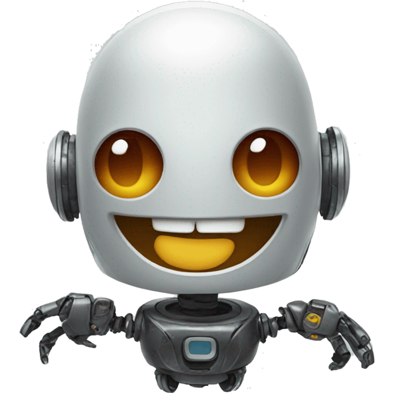 Laughing robot emoji