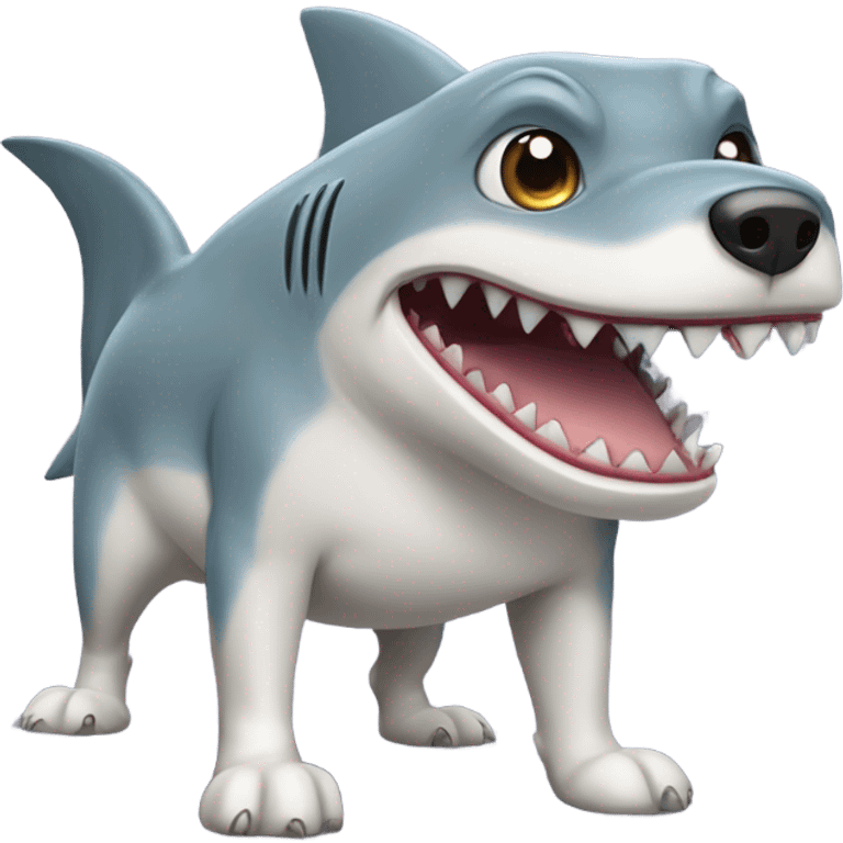 Shark dog emoji