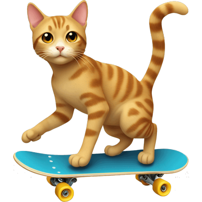 skateboarding cat ￼ emoji