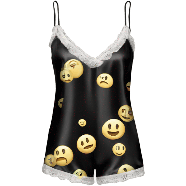 black silk camisole pjs emoji