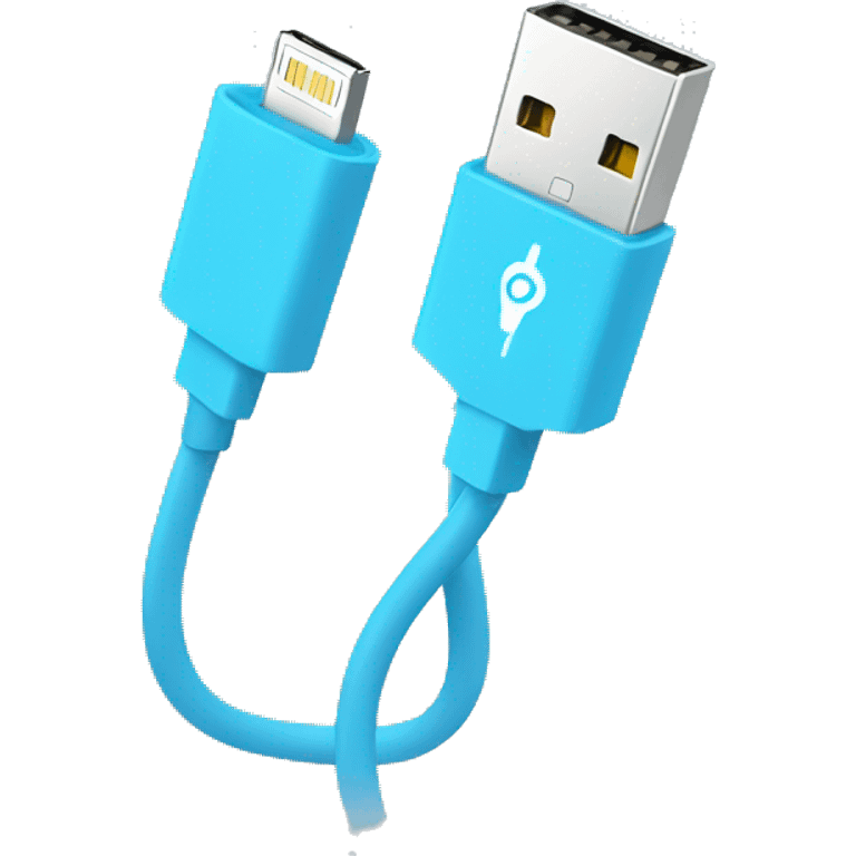 Light blue usb cable emoji