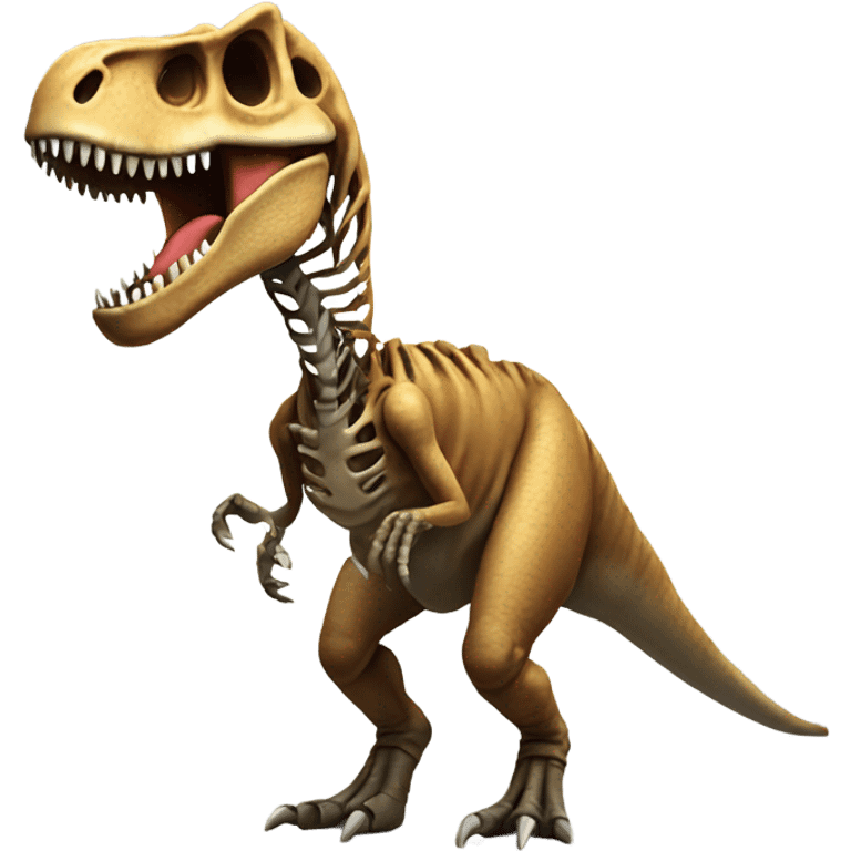 T rex Skelton body emoji