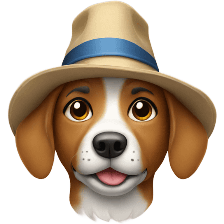 Dog with hat emoji