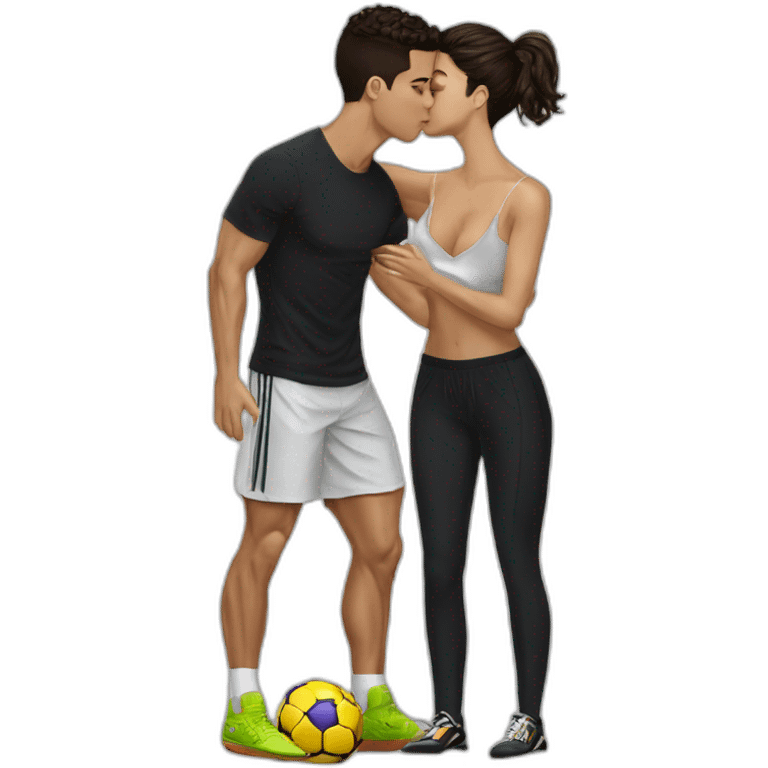 Cristiano Ronaldo kiss feet georgina emoji