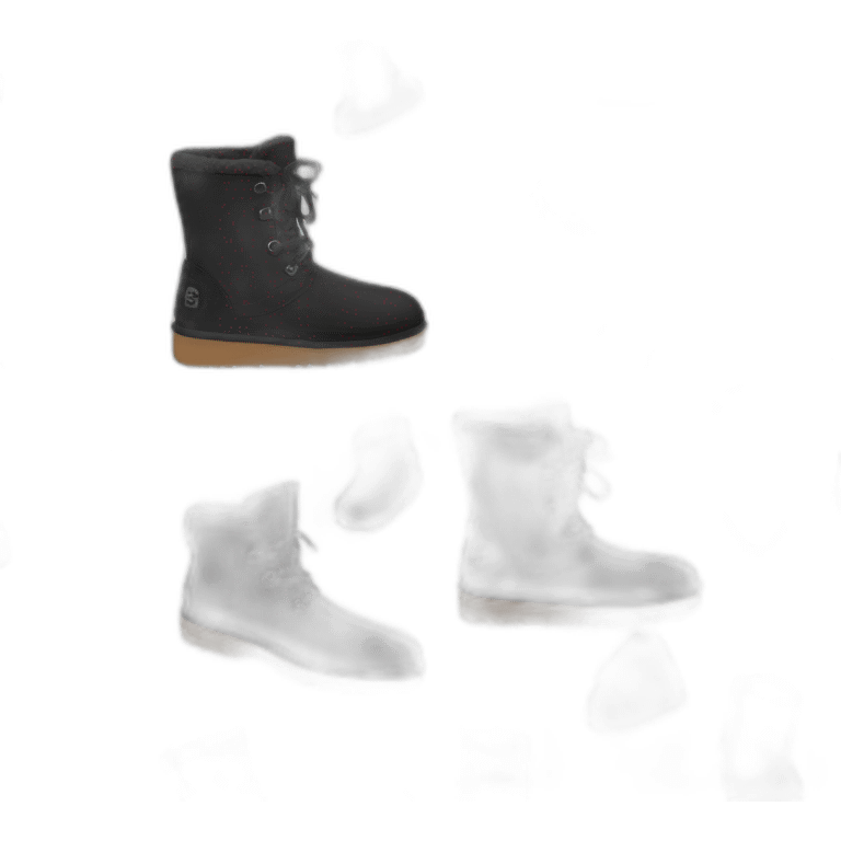 All Black mini ugg boots emoji