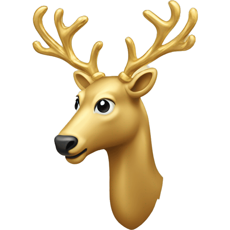 All gold reindeer  emoji