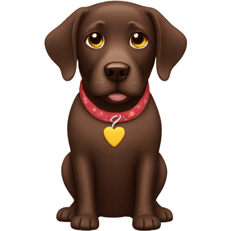 Chocolate lab wearing pajamas emoji