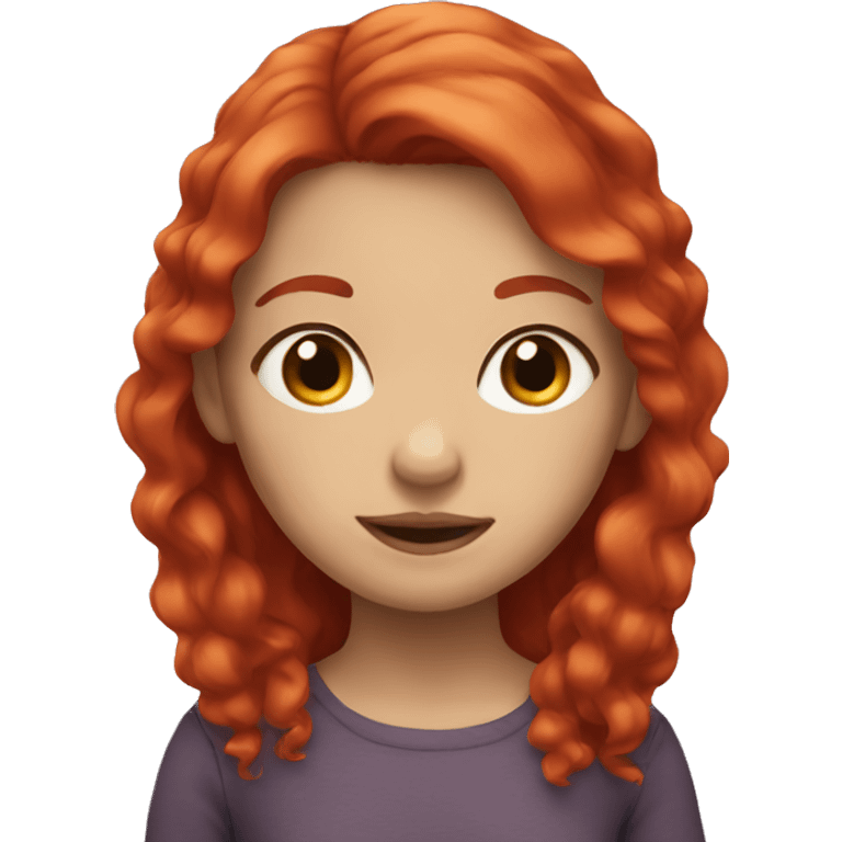 Girl with red hair emoji