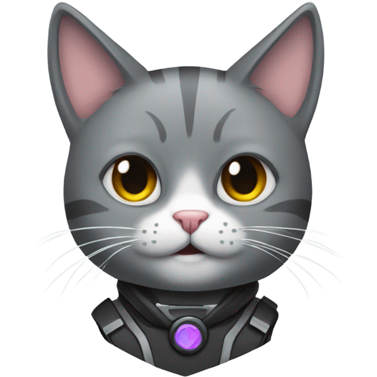 gray cat gamer emoji