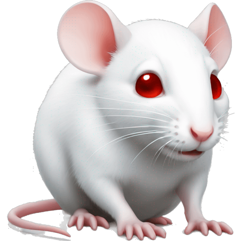 White rat with red eyes  emoji