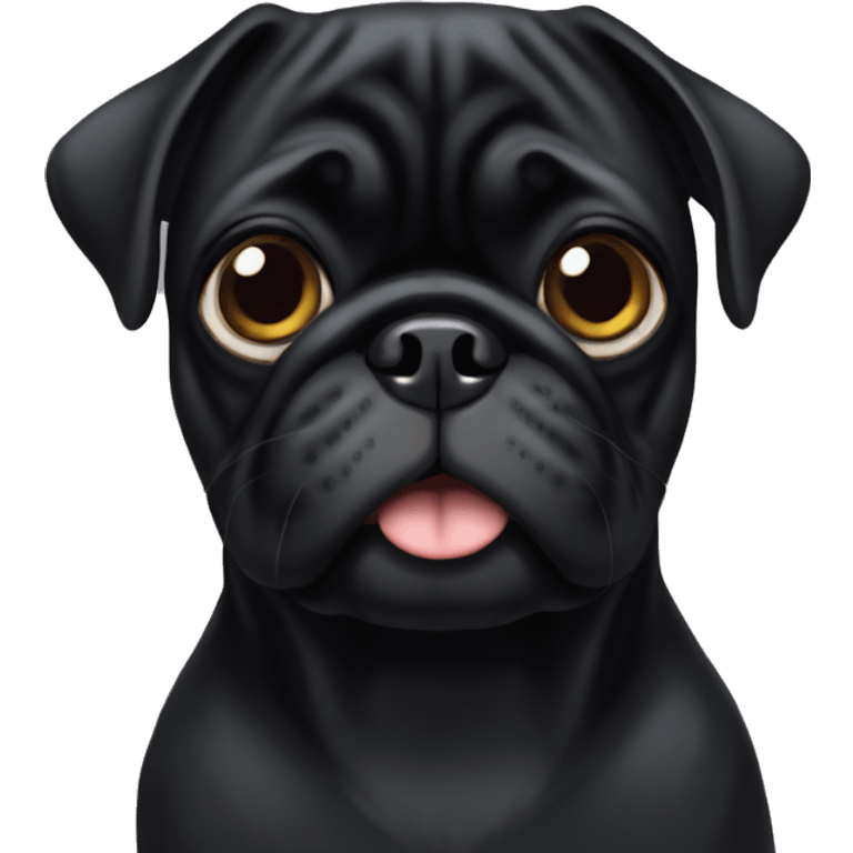 Black pug emoji