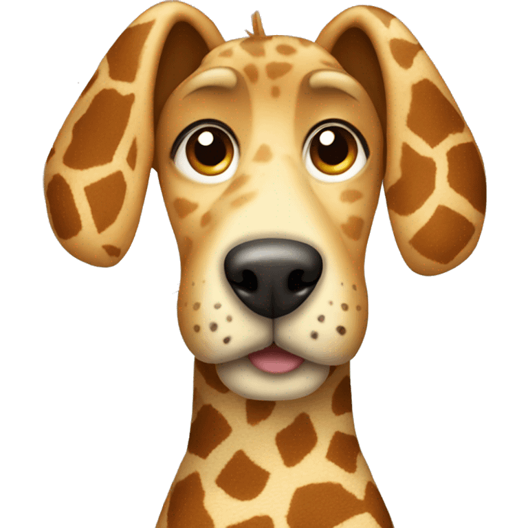 dog wearing giraffe jumper  emoji