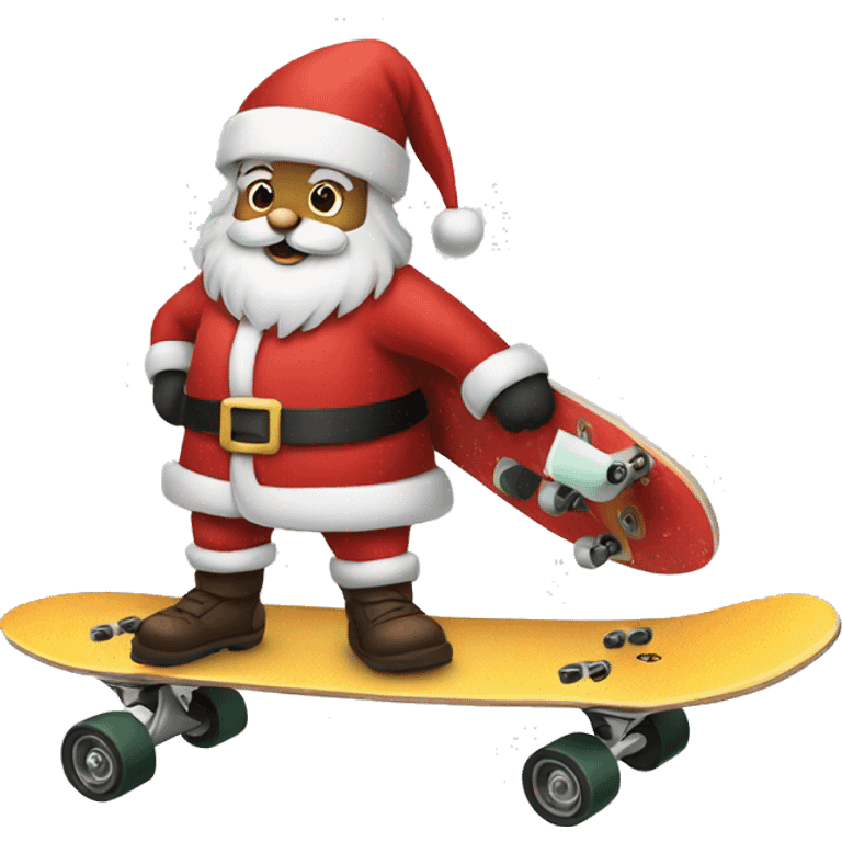 santa claus with a skateboard emoji