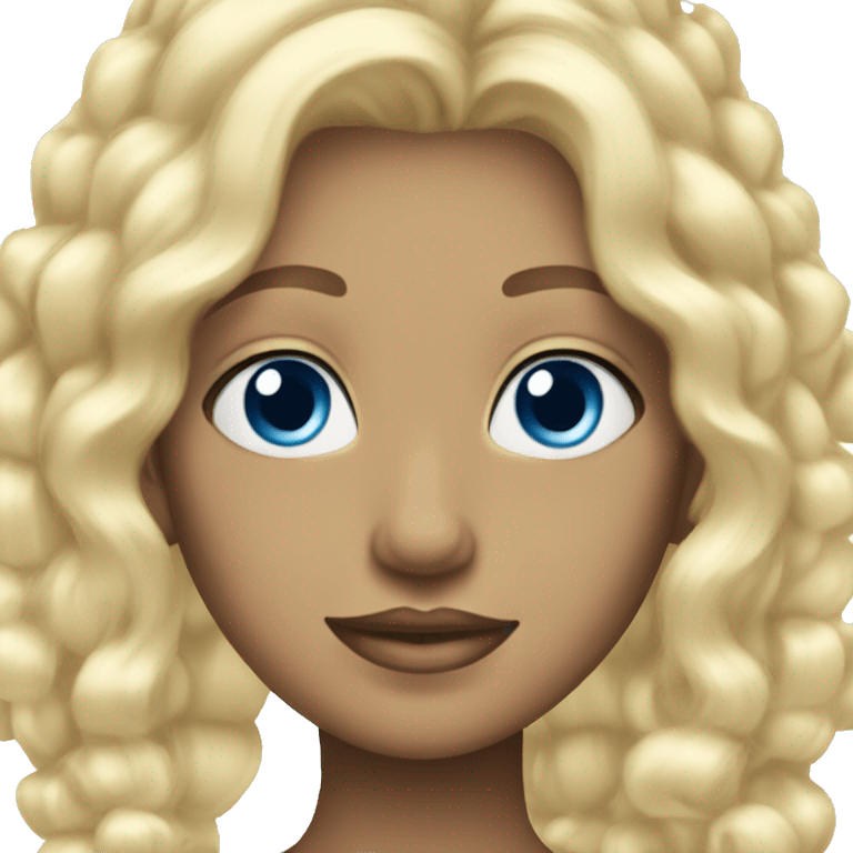 Blonde hair blue eyed pretty queen  emoji