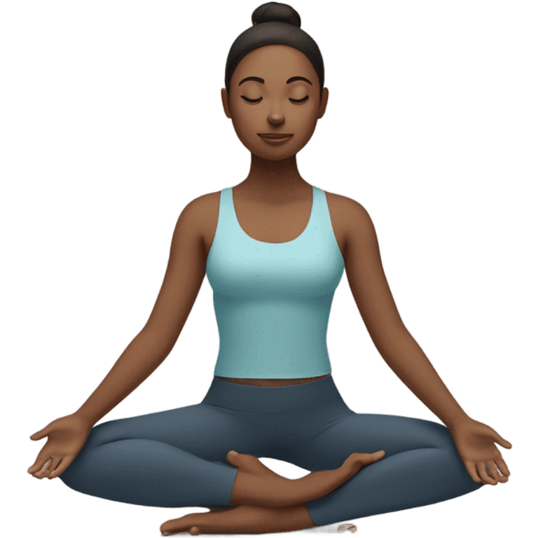 girl doing yoga emoji