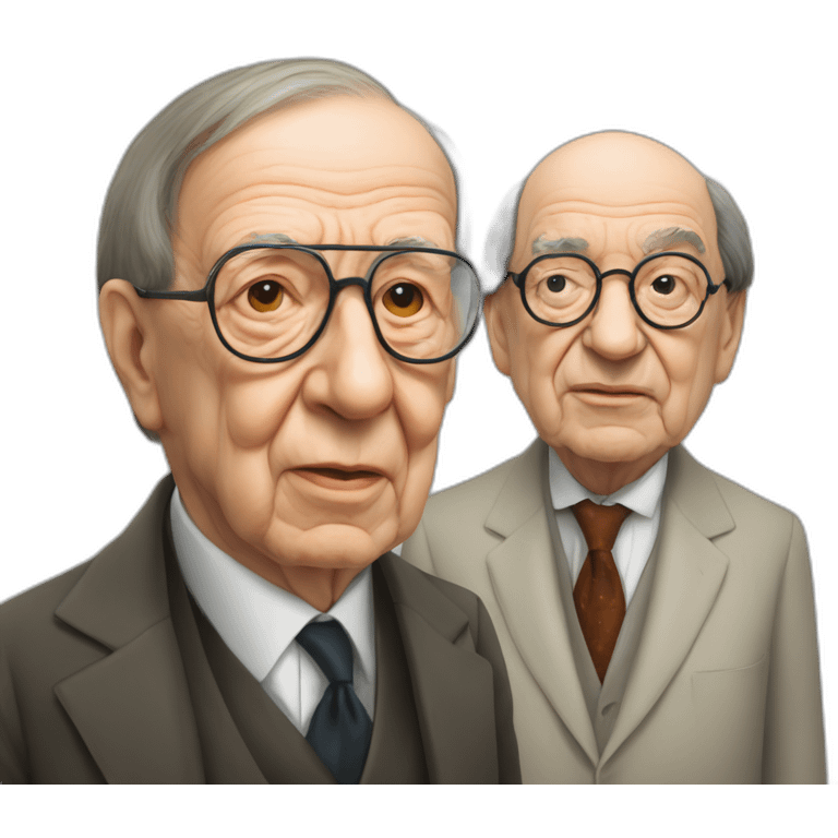 jorge luis borges with umberto eco emoji