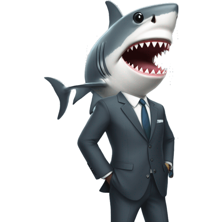 Shark in suit emoji