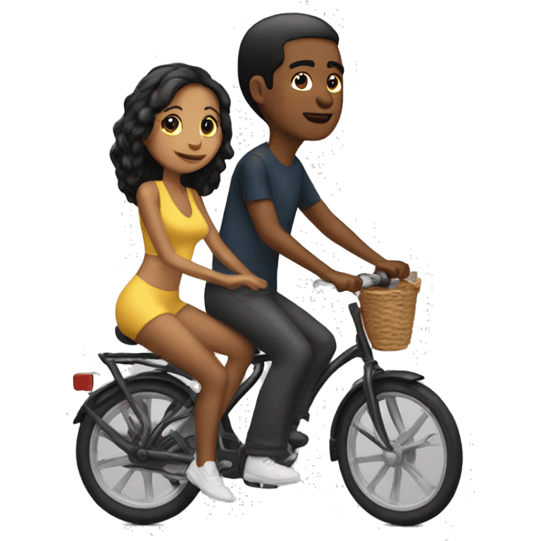 Couple on #NaYa bike emoji