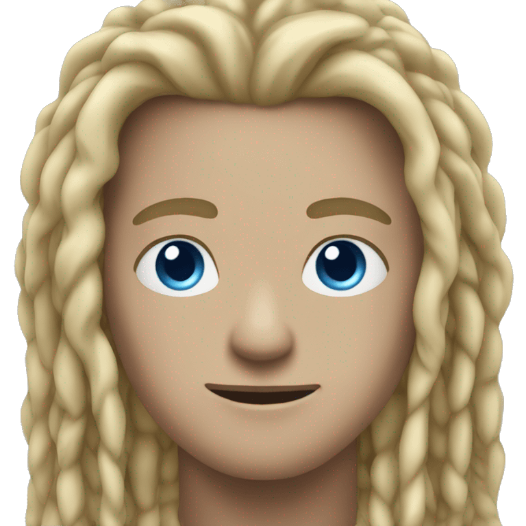 White man blonde dreadlocks blue eyes  emoji