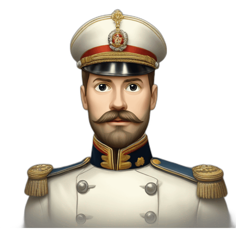 Tsar Nicholas II in uniform  emoji