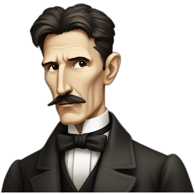 Nikola tesla thinking emoji