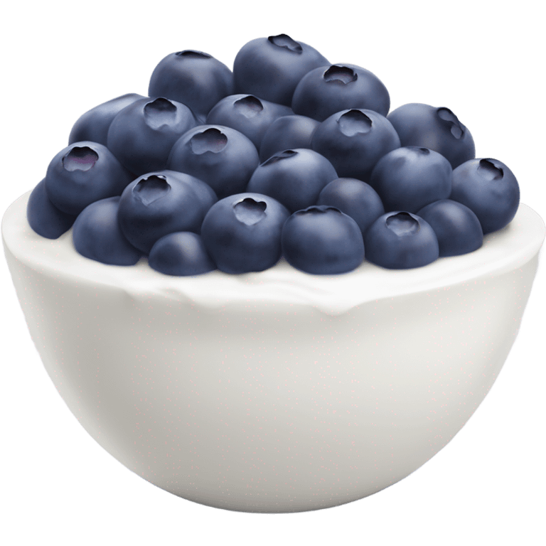 yoghurt bowl withblueberries emoji