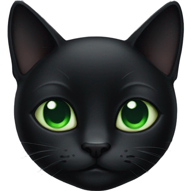 black cat with green eyes  emoji