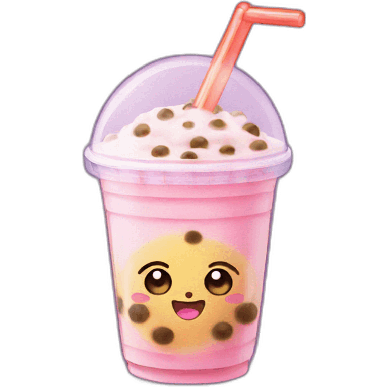 kawaii bubble tea emoji