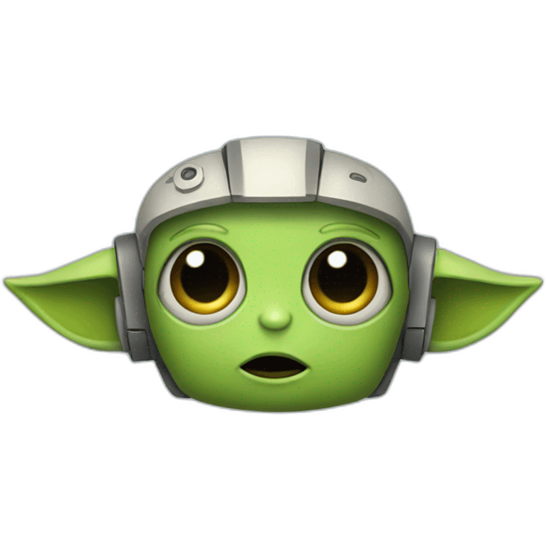 cute robot with yoda ears emoji