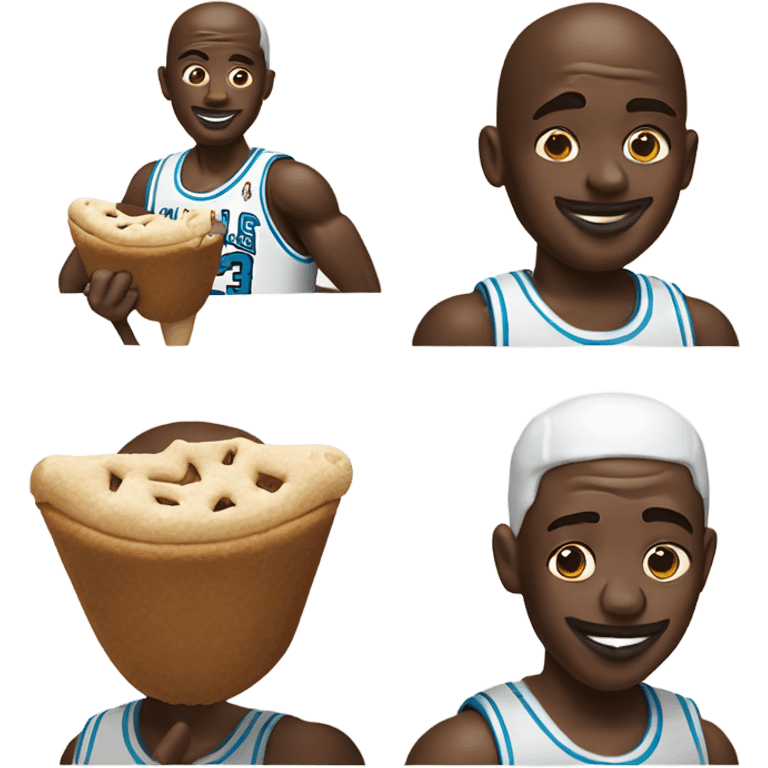 Michael Jordan eating an ice cream sandwich emoji