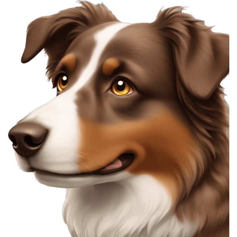 Brown Australian shepherd emoji