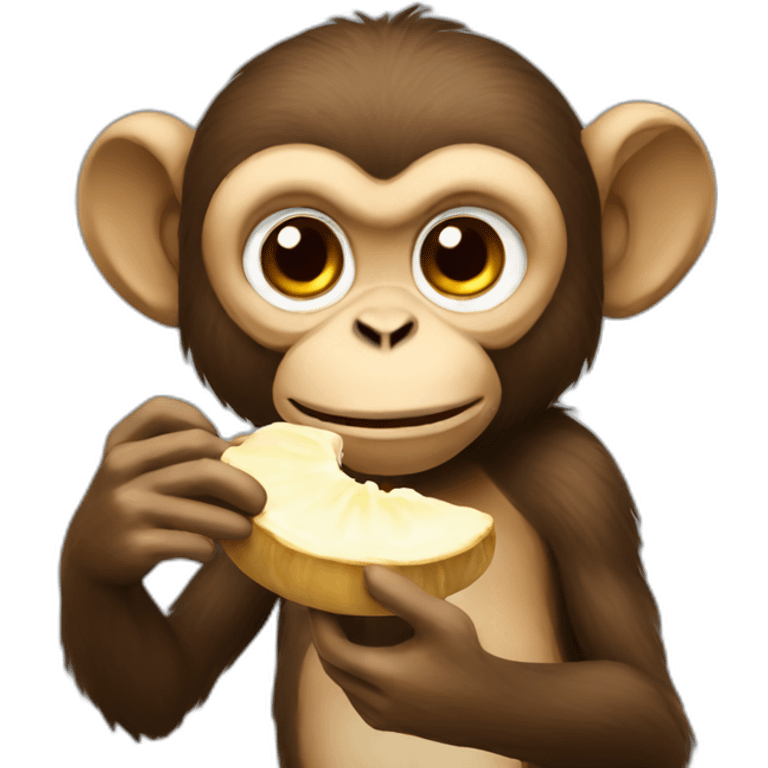 monkey eating mushroom emoji