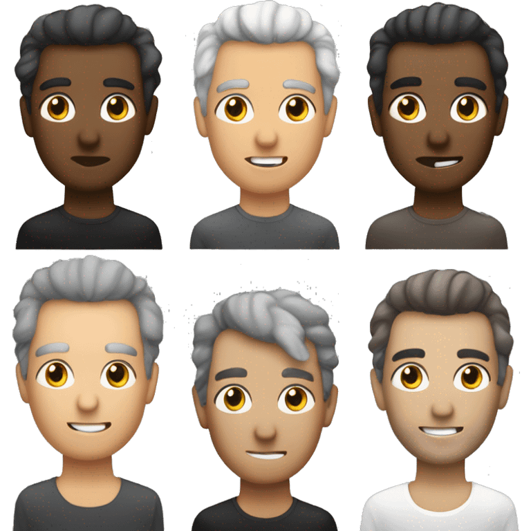 homme un peu agé assez sérieux avec cheveux noir avec un peu de gris petit yeux et peau blanche mais un peu bronzé emoji