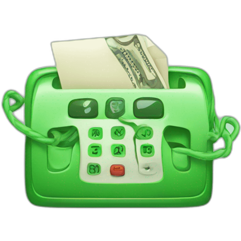 voicemail icon with dollars no emojis emoji