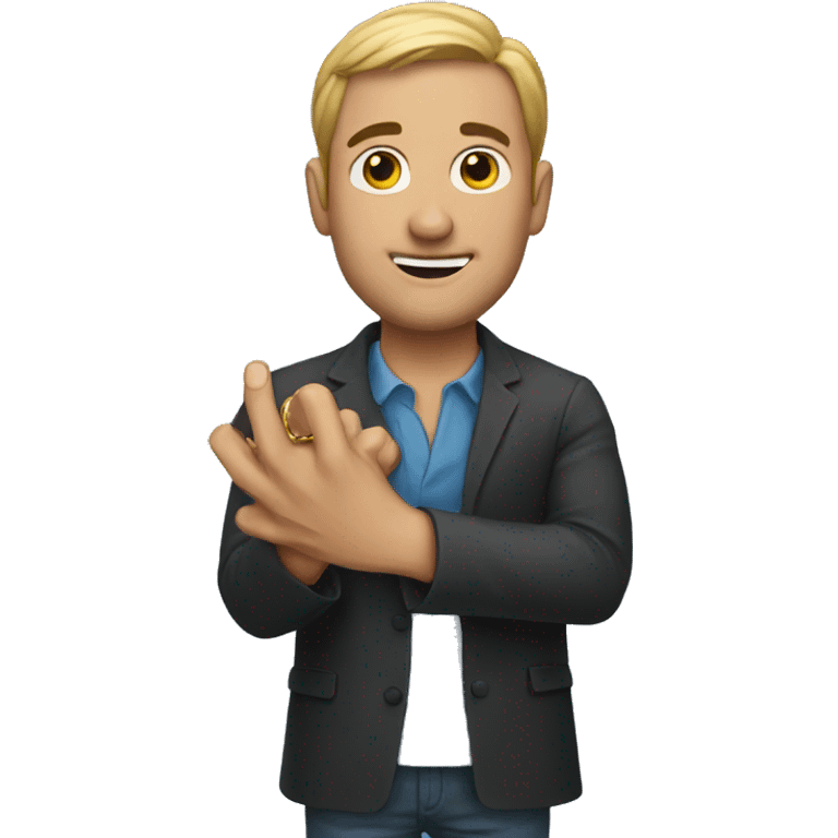 Man holding a ring emoji