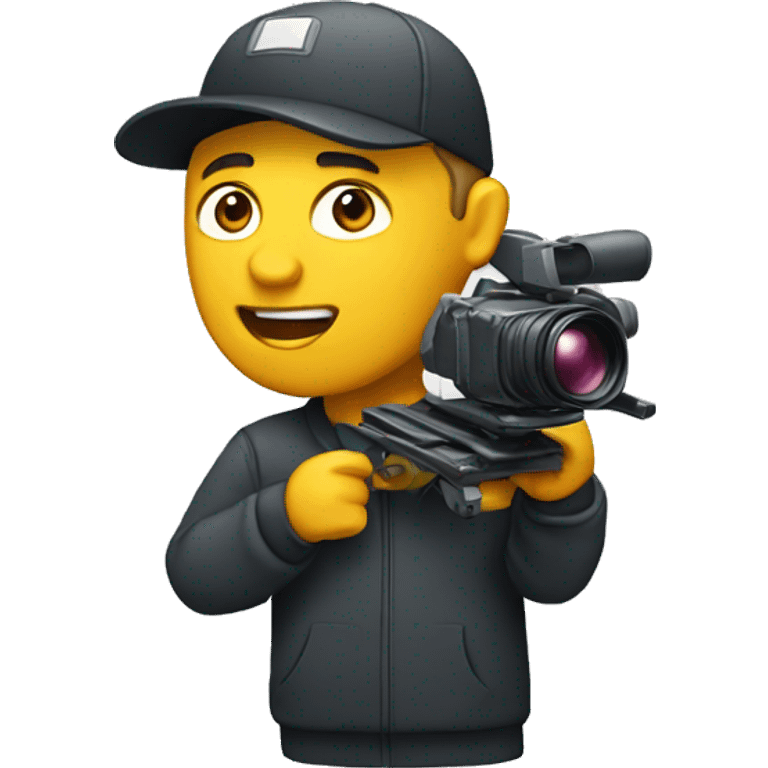 A cameraman motion  emoji