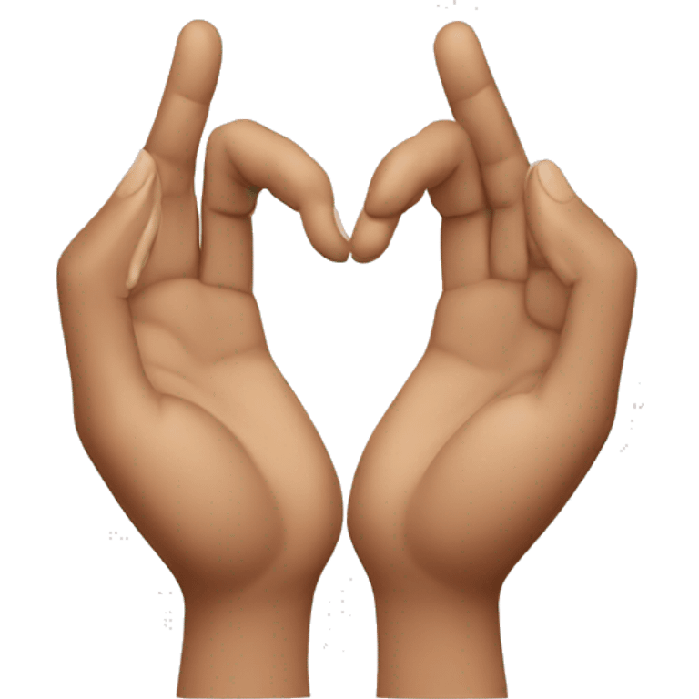 A heart made With hands emoji