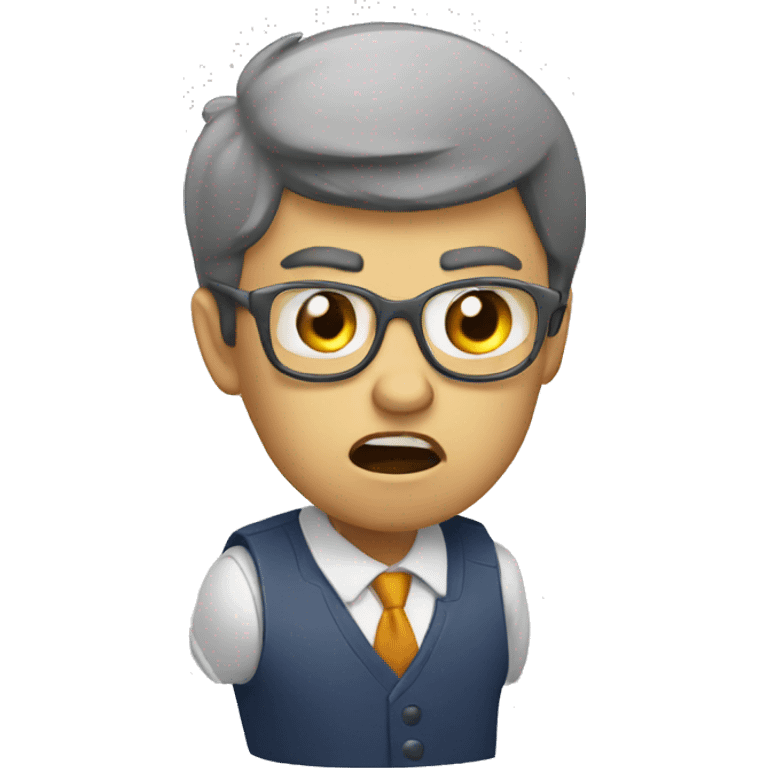 angry train ticket collector emoji