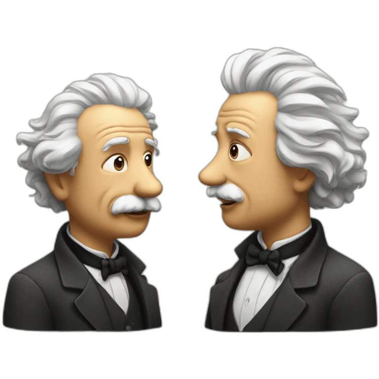 newton talks with einstein emoji