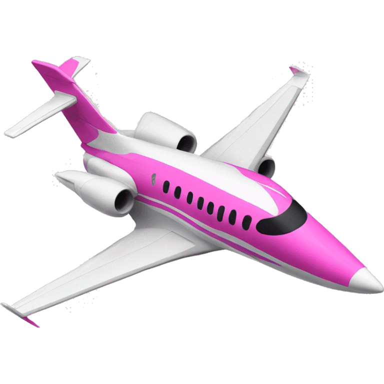 Pink and white jet emoji