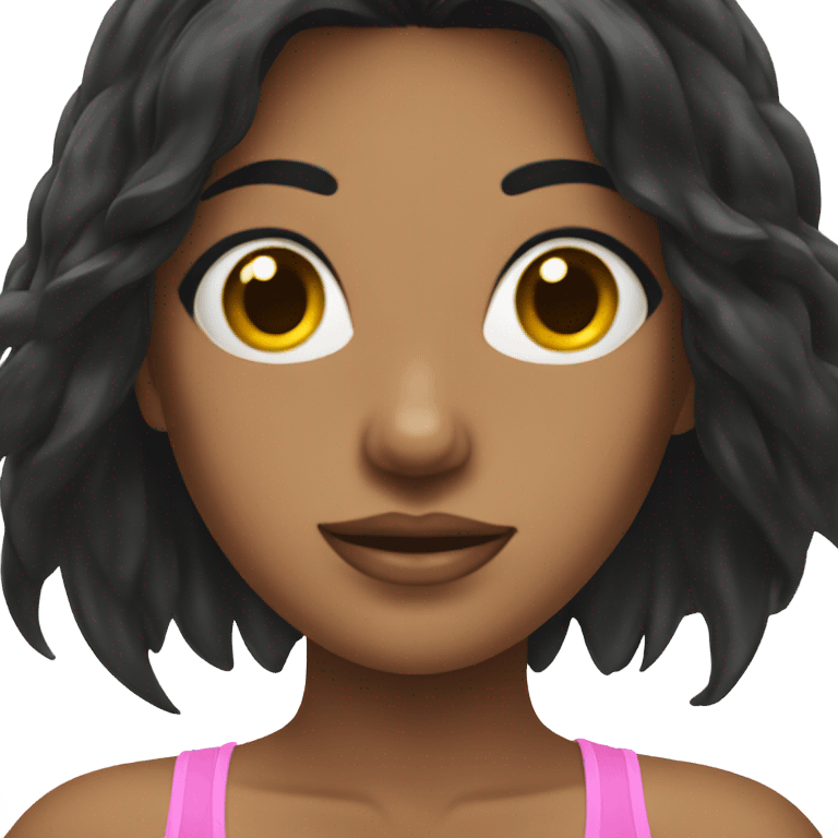 Women with black hair in a bathing suit emoji