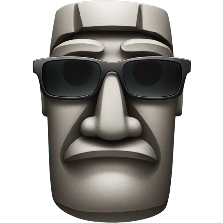 Easter island head with glasses emoji