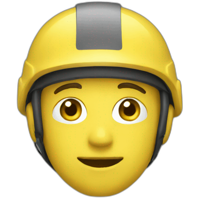 With a yellow helmet man emoji