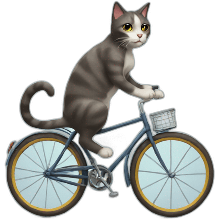 Cat riding a bicycle emoji