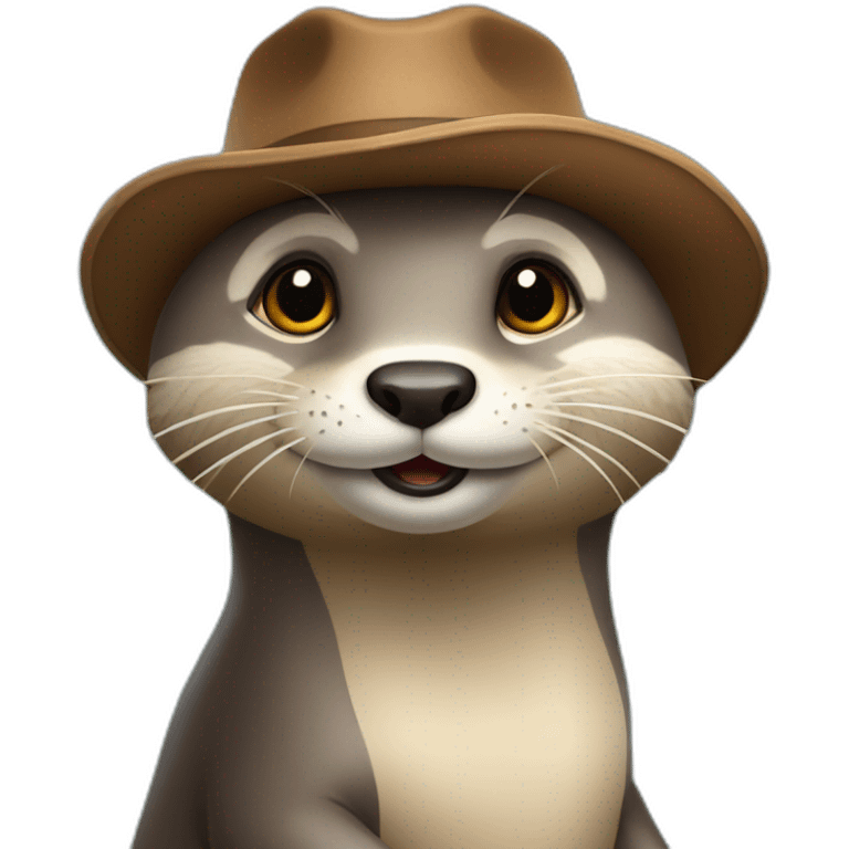 Loutre sur cheval emoji