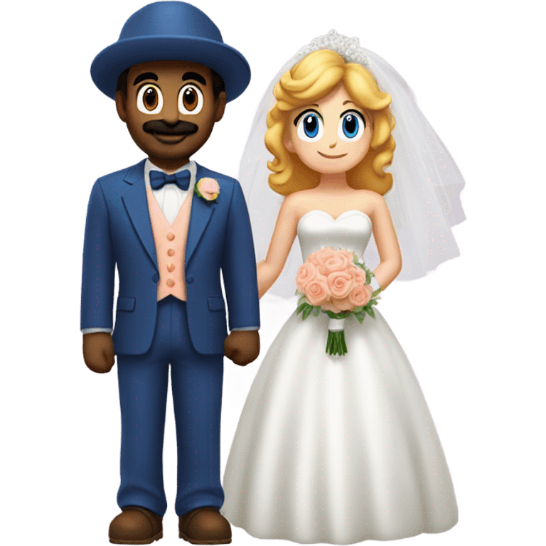 Peach and mario getting married emoji